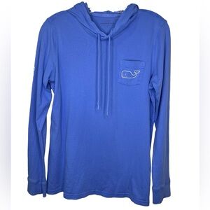 Vineyard Vines Women’s Small Long-Sleeve Printed Whale Hoodie Tee Blue
